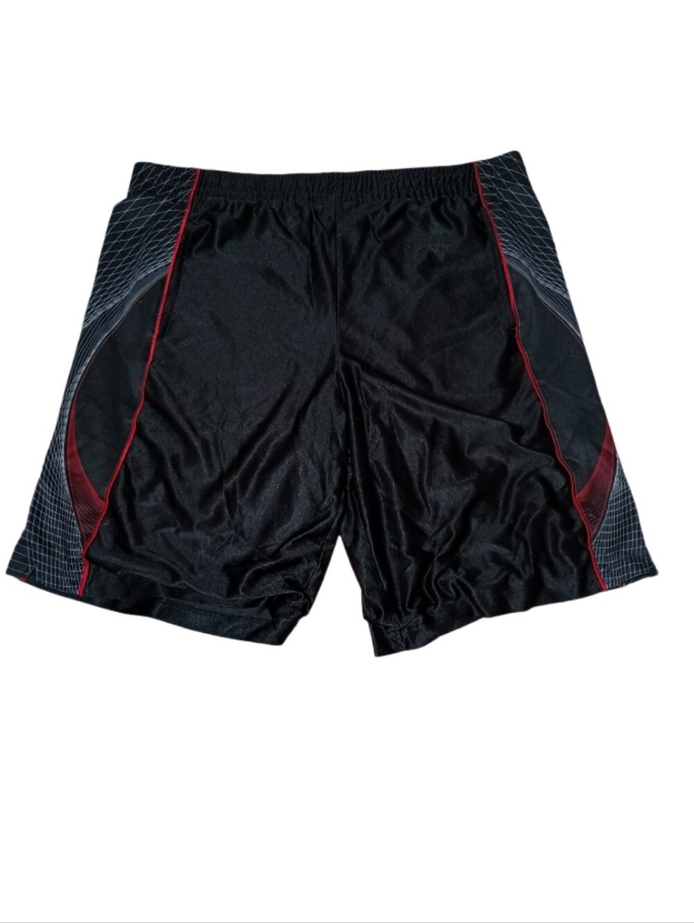 Fila Black Athletic Shorts with Red and Gray Accents